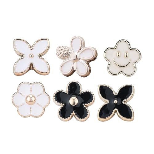 Uteruik Hemdbrosche Knöpfe Frauen Bluse Pins Cover Up Brosche Pins Sicherheit Unsichtbare Knöpfe für DIY Kleidung Strickjacken Kleid Taschen Hut, 6 Stück (#B) von Uteruik
