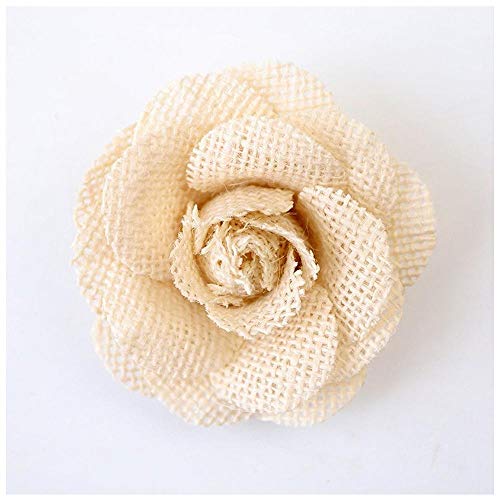 Uteruik Jute-Rosen aus Sackleinen für Handarbeiten, Nähen, Kleidung, Weihnachten, Party, Gastgeschenke, 1 Stück (#A) von Uteruik