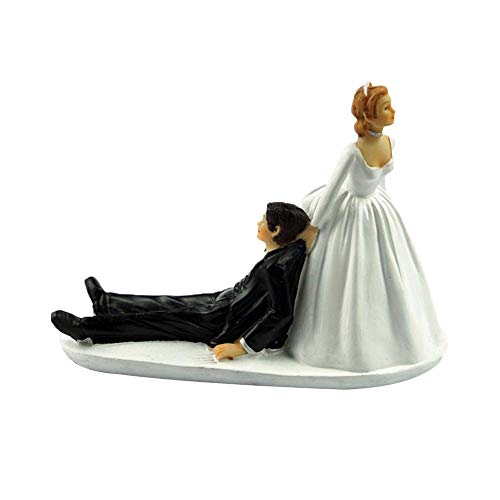 Uteruik Lustige Braut Bräutigam Figur Humor Gastgeschenke Einzigartiges Geschenk Hochzeit Kuchen Toppers Dekoration, 1 Stück (c-#e) von Uteruik