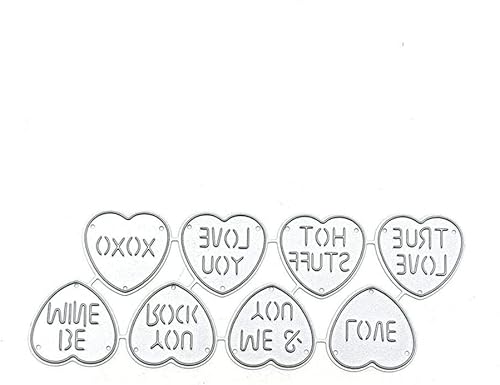 Uteruik Metall-Stanzformen, Schablonen, Herzform, Buchstaben-Stanzformen für DIY, Scrapbooking, Album, Stempel, Papier, Kartendekoration, Prägung, Handarbeit, 113 x 41 mm Uteruik Metall-Stanzformen, Schablonen, Herzform, Buchstaben-Stanzformen für DIY, Scrapbooking, Album, Stempel, Papier, Kartendekoration, Prägung, Handarbeit, 113 x 41 mm von Uteruik