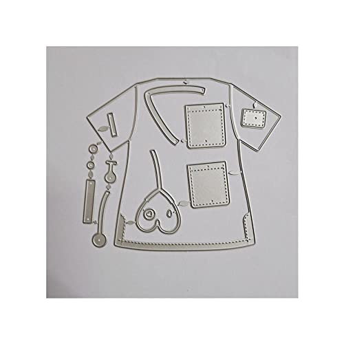 Uteruik Metall-Stanzformen Krankenschwester-Uniform Prägeschablonen Schablone Form für Kartenherstellung DIY Scrapbooking Album Handwerk von Uteruik