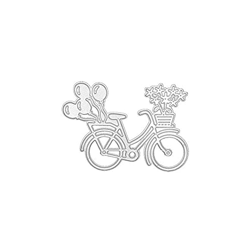 Uteruik Metall-Stanzformen Schablonen Fahrrad Ballon Vorlage Formen Prägewerkzeug für DIY Scrapbooking Papier Karten Handwerk von Uteruik