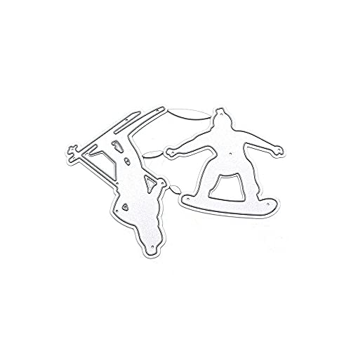 Uteruik Metall-Stanzformen Schablonen Ski-Schablone Formen Prägewerkzeug für DIY Scrapbooking Papier Karten Basteln Uteruik Metall-Stanzformen Schablonen Ski-Schablone Formen Prägewerkzeug für DIY Scrapbooking Papier Karten Basteln von Uteruik