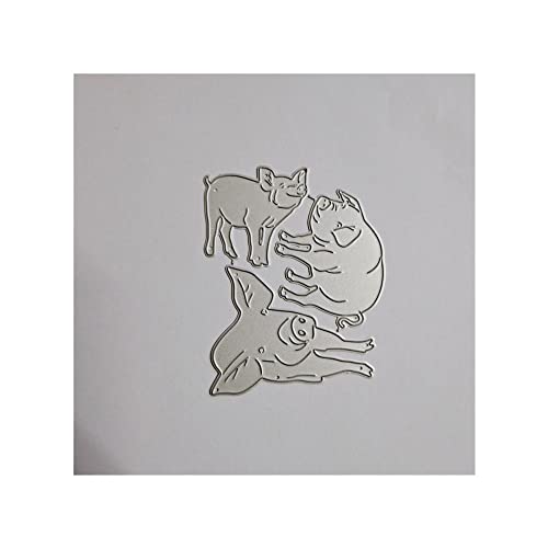 Uteruik Metall-Stanzformen Schweine-Prägeschablonen Schablone Form für Kartenherstellung Scrapbooking DIY Album Papier von Uteruik