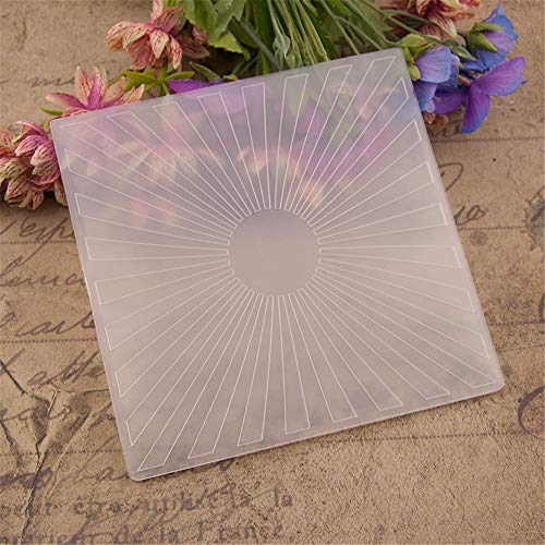 Uteruik Prägeschablone aus Kunststoff – Sonnenstrahlen-Muster DIY Prägeschablone für Geschenke, Scrapbooking, Fotoalbum, Karten, Papierbastelei, Dekoration Uteruik Prägeschablone aus Kunststoff – Sonnenstrahlen-Muster DIY Prägeschablone für Geschenke, Scrapbooking, Fotoalbum, Karten, Papierbastelei, Dekoration von Uteruik