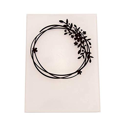 Uteruik Prägeschablone für Ordner, Kranz, Muster, Kunststoff, Vorlage für Geschenke, Scrapbooking, Fotoalbum, Karten, Papierbasteleien, Dekoration Uteruik Prägeschablone für Ordner, Kranz, Muster, Kunststoff, Vorlage für Geschenke, Scrapbooking, Fotoalbum, Karten, Papierbasteleien, Dekoration von Uteruik