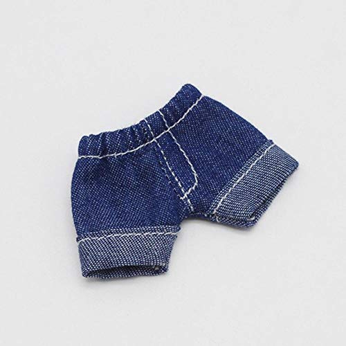 Uteruik Puppe Denim Shorts Kleidung für OB11 1/12 BJD Puppen Casual Outfits Kostüm Zubehör Spielzeug, 1pcs (#E) von Uteruik
