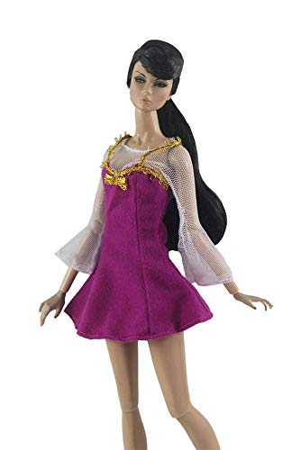Uteruik Puppe Langarm Kleid Kleidung für 11,5 Zoll Mädchen Puppe Abend Party Kleider Outfits Kostüm Zubehör Geburtstagsgeschenk (#B) von Uteruik