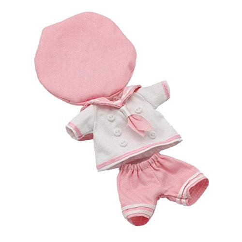 Uteruik Puppe Matrosenanzug Kleidung für OB11 1/12 BJD Puppen - Hemd Shorts Hut Casual Outfits Kostüm Zubehör Spielzeug (#D) von Uteruik