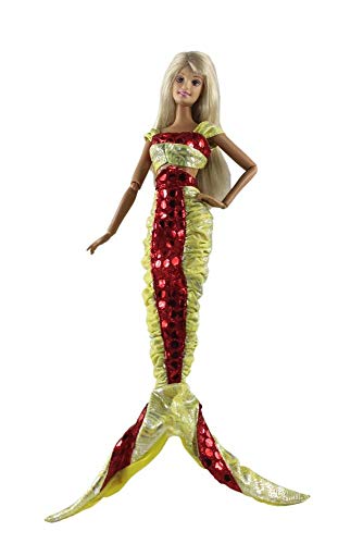 Uteruik Puppe Meerjungfrau Outfits Kleidung für 11,5 Zoll Mädchen Puppe Kostüm Zubehör Xmas Geburtstagsgeschenk (#B) von Uteruik