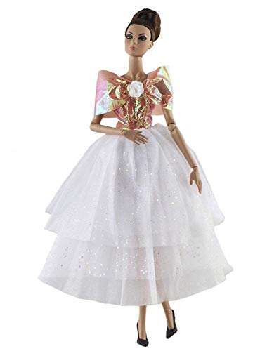 Uteruik Puppen-Abendkleid, Partykleid, Kleidung für 29,8 cm große Mädchen, Puppen-Outfits, Kostüm-Zubehör, Weihnachten, Geburtstagsgeschenk (#D) von Uteruik