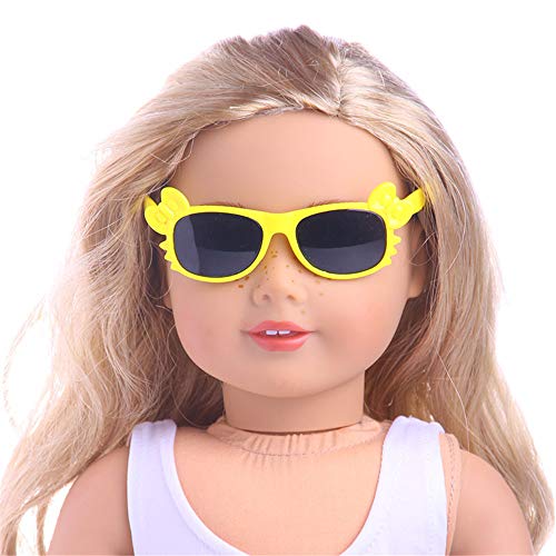 Uteruik Puppenbrille für 46 cm Mädchenpuppen Schleife Sonnenbrille Brille Puppen-Kostüm Zubehör Spielzeug (#A) von Uteruik