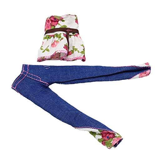 Uteruik Puppenoberteile, Hosen, Rock, Kleidung für 30 cm Mädchen, Puppen-Outfits, Kostüm-Zubehör, Mädchen, Weihnachten, Geburtstag, Geschenk, 2 Stück (#C) von Uteruik