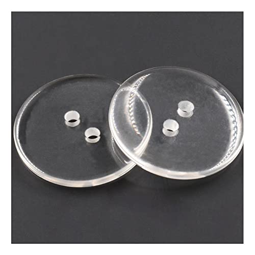 Uteruik Runde Kunstharzknöpfe zum Annähen von Knöpfen, Ersatz zum Basteln, zum Stricken von Ersatzmänteln, Pullovern, 30 mm, 100 Stück (transparent) von Uteruik