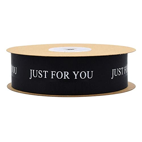Uteruik Satinbänder "Just For You" Bedrucktes Stoffband auf Rolle für Geschenkverpackungen, Blumenstrauß, Hochzeit, Schleifen, Trimmen, Nähen, Handwerksprojekte, 10 m x 25 mm (#B) von Uteruik