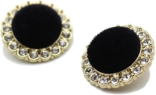 Uteruik Schwarze Knöpfe Strass Manschettenknöpfe Ersatz Nähen Kurzwaren Knopf für Blazer, Hemd, Mantel, Dekoration, 25 mm, 2 Stück Uteruik Schwarze Knöpfe Strass Manschettenknöpfe Ersatz Nähen Kurzwaren Knopf für Blazer, Hemd, Mantel, Dekoration, 25 mm, 2 Stück von Uteruik