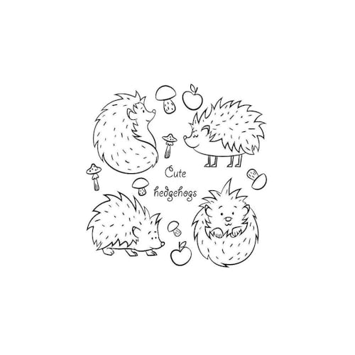 Uteruik Transparente Stempel mit Igel-Motiv aus Silikon, zum Basteln von Karten, Scrapbooking, Fototagebuch, Albumdekoration (#B) von Uteruik