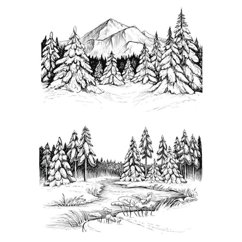 Uteruik Transparenter Stempel, Berg, Baum, Sonnenaufgang, Landschaft, Silikonstempel, Siegel für die Kartenherstellung, DIY, Scrapbooking, Fotoalbum, Dekoration Uteruik Transparenter Stempel, Berg, Baum, Sonnenaufgang, Landschaft, Silikonstempel, Siegel für die Kartenherstellung, DIY, Scrapbooking, Fotoalbum, Dekoration von Uteruik