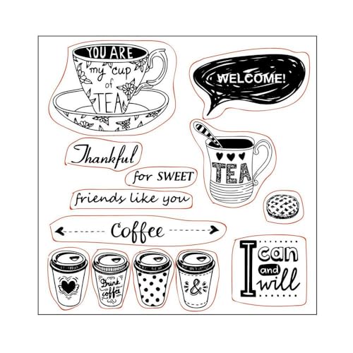 Uteruik Transparenter Stempel „Kaffeetasse“, Silikonstempel, Siegel für die Kartenherstellung, DIY, Scrapbooking, Fototagebuch, Album, Dekoration Uteruik Transparenter Stempel „Kaffeetasse“, Silikonstempel, Siegel für die Kartenherstellung, DIY, Scrapbooking, Fototagebuch, Album, Dekoration von Uteruik