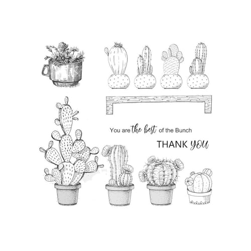 Uteruik Transparenter Stempel mit Kaktus-Topfpflanzen, Silikonstempel, Siegel für die Kartenherstellung, DIY-Scrapbooking, Fototagebuch, Album-Dekoration Uteruik Transparenter Stempel mit Kaktus-Topfpflanzen, Silikonstempel, Siegel für die Kartenherstellung, DIY-Scrapbooking, Fototagebuch, Album-Dekoration von Uteruik