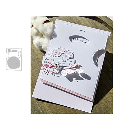 Stanzformen für Kartenherstellung, 1 Set Stanzformen dekorativ praktisch Kohlenstoffstahl glatte Kanten Prägeschablone für Scrapbooking - Silber von Uticon