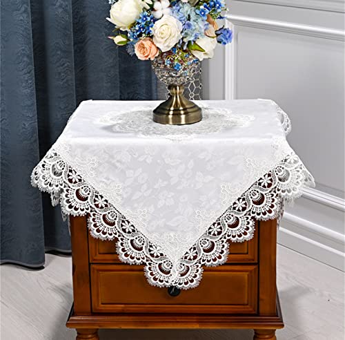 Utobanh Spitzen-Makramee-Bordüre, Nachttischdecke, quadratische Tischdecke, Beistelltisch, Couchtischdecke für Küche, Zuhause, Esszimmer, Urlaub, Dekoration, 61 x 61 cm Utobanh Spitzen-Makramee-Bordüre, Nachttischdecke, quadratische Tischdecke, Beistelltisch, Couchtischdecke für Küche, Zuhause, Esszimmer, Urlaub, Dekoration, 61 x 61 cm von Utobanh