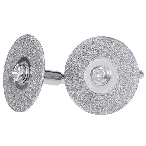 Utoolmart 10 Stück 60 mm Diamanttrennscheiben Trennscheiben mit 2 Stück Dornen für Drehwerkzeug von Utoolmart