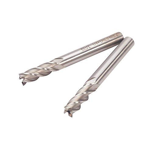 Utoolmart 10 mm Schnittdurchmesser, vier Rillen, gerader Schaftfräser, HSS-AL, Spiral-Bits, auf Fräsmaschinen geschnitten, für Acryl, Holz, PVC, MDF, 2 Stück Utoolmart 10 mm Schnittdurchmesser, vier Rillen, gerader Schaftfräser, HSS-AL, Spiral-Bits, auf Fräsmaschinen geschnitten, für Acryl, Holz, PVC, MDF, 2 Stück von Utoolmart