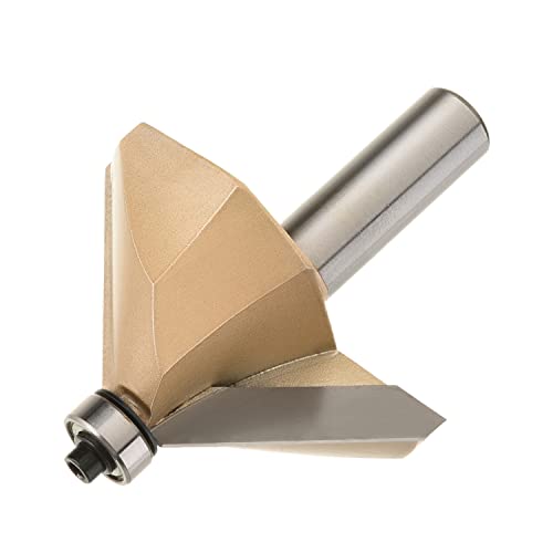 Utoolmart Fasenfräsen-Bit, 1,27 cm Schaft, 3,5 cm Durchmesser, 45 Grad abgeschrägte Kanten, 1 Stück Utoolmart Fasenfräsen-Bit, 1,27 cm Schaft, 3,5 cm Durchmesser, 45 Grad abgeschrägte Kanten, 1 Stück von Utoolmart