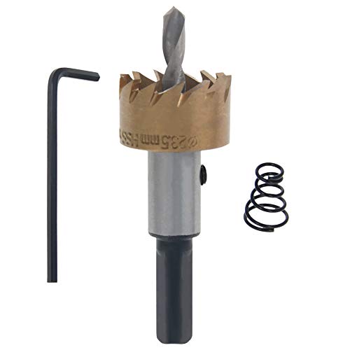 Utoolmart Hochgeschwindigkeitsstahl-Lochsägeblatt, 23,5 mm Schnittdurchmesser, 20 mm Bohrtiefe, Titanbeschichteter Lochschneider, Bohreröffner, Lochschneider, Werkzeug für Metallbearbeitung mit von Utoolmart