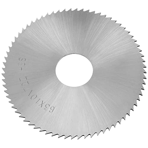 Utoolmart Kreissägeblatt, 63 mm x 16 mm x 1 mm, Schnellarbeitsstahl, Schlitzsäge, 72 Zähne, Trennscheibe zum Schneiden von Schlitzen, Stahl, Kupfer, Metall, Kunststoff, Holz von Utoolmart