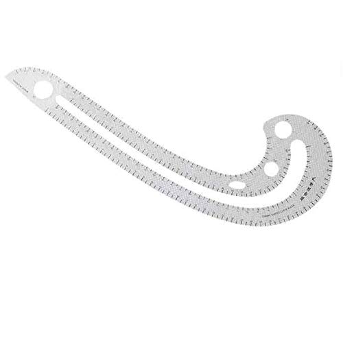 Utoolmart Nähwerkzeuge Transparentes Lineal aus weichem Kunststoff, Komma-Form, Kurvenlineal, Styling-Design, Lineal, französische Kurve, multifunktionale Skala, 1 Stück von Utoolmart