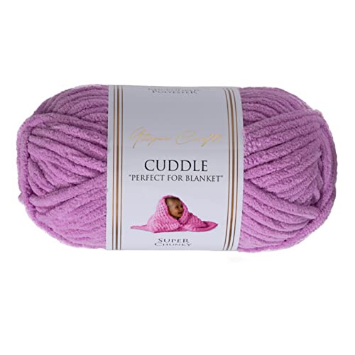 Utopia Crafts Cuddle Super Chunky Chenille-Garn, weich, zum Stricken und Häkeln, 100 g – 60 m (Lavendel) von Utopia Crafts