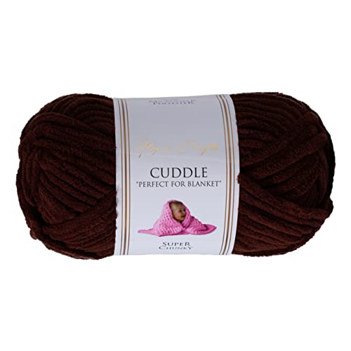 Utopia Crafts Cuddle Super Chunky Chenille-Garn zum Stricken und Häkeln, 100 g – 60 m, Braun Utopia Crafts Cuddle Super Chunky Chenille-Garn zum Stricken und Häkeln, 100 g – 60 m, Braun von Utopia Crafts