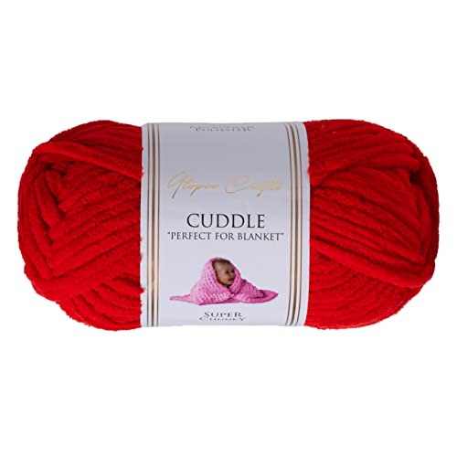 Utopia Crafts Cuddle Super Chunky Chenille-Garn zum Stricken und Häkeln, 100 g – 60 m, Rot Utopia Crafts Cuddle Super Chunky Chenille-Garn zum Stricken und Häkeln, 100 g – 60 m, Rot von Utopia Crafts