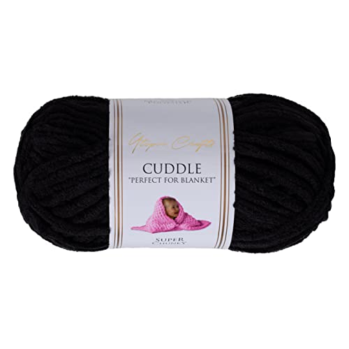 Utopia Crafts Cuddle Super Chunky Chenille-Garn zum Stricken und Häkeln, 100 g – 60 m, Schwarz Utopia Crafts Cuddle Super Chunky Chenille-Garn zum Stricken und Häkeln, 100 g – 60 m, Schwarz von Utopia Crafts
