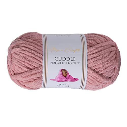 Utopia Crafts Cuddle Super Chunky Chenille-Garn zum Stricken und Häkeln, 100 g – 60 m (Dusty Pink) von Utopia Crafts