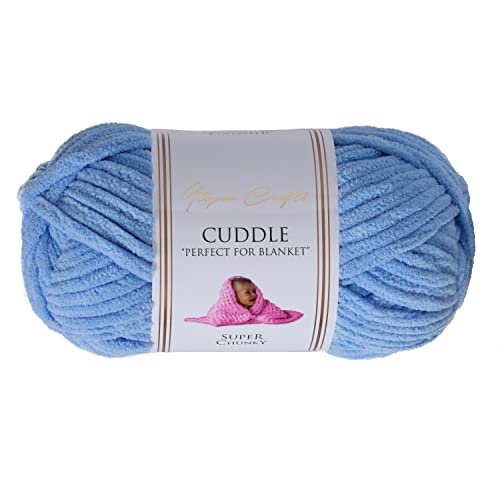 Utopia Crafts Cuddle Super Chunky Chenille-Garn zum Stricken und Häkeln, 100 g – 60 m (Himmelblau), sky, Himmel von Utopia Crafts