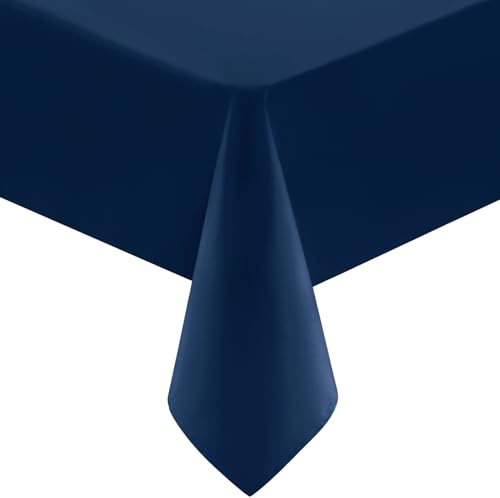 Utopia Kitchen Polyester Tischdecke 152x213 cm (1er-Pack, Marineblau) Maschinenwaschbare Tischdecke Ideal für Partys, Veranstaltungen, Hochzeiten und Restaurants von Utopia Kitchen