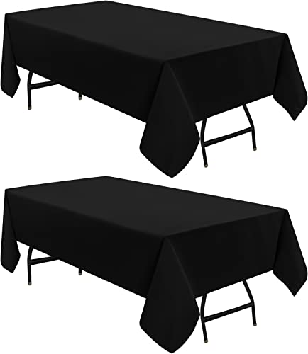 Utopia Kitchen Rechteckige Tischdecke, 150 x 240 cm, Schwarz, maschinenwaschbar, Tischdecke, perfekt für Partys, Hochzeiten und Festivals (149,9 x 241,3 cm) von Utopia Kitchen