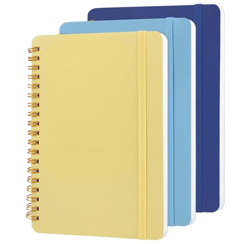Utron Kleine Spiralnotizbücher 12,7 x 17,8 cm, Notizbücher für Notizen, blaues Farbschema, Spiral-Tagebuch, Arbeitsnotizbuch, kleine Notizbücher 12,7 x 17,8 cm mit Riemen, niedliche Notizbücher für Utron Kleine Spiralnotizbücher 12,7 x 17,8 cm, Notizbücher für Notizen, blaues Farbschema, Spiral-Tagebuch, Arbeitsnotizbuch, kleine Notizbücher 12,7 x 17,8 cm mit Riemen, niedliche Notizbücher für von Utron