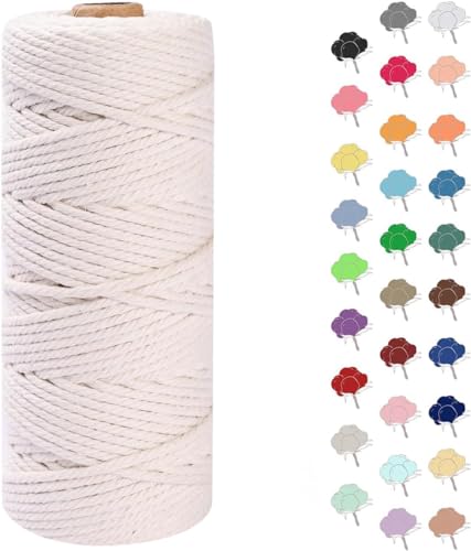 Uvolo Makramee Garn, Baumwollgarn, Macrame Kordel für Basteln, Pflanzenbügel Uvolo Makramee Garn, Baumwollgarn, Macrame Kordel für Basteln, Pflanzenbügel von Uvolo