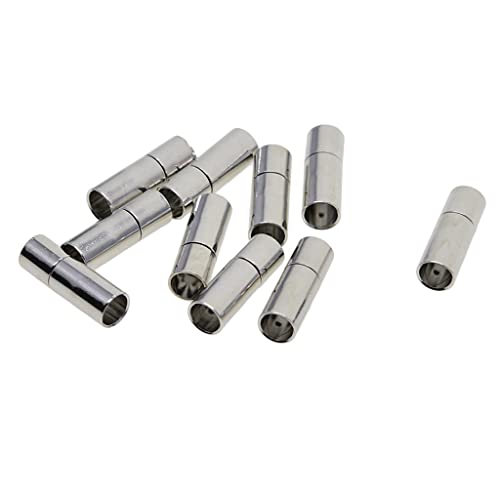 UxicRuya 10 Stück Schmuckverschlüsse Als Steckverschlüsse Und Druckverschlüsse für Halsketten Und Armbänder Zylindrische Endkappen Aus Messing für Basteln, UxicRuya 10 Stück Schmuckverschlüsse Als Steckverschlüsse Und Druckverschlüsse für Halsketten Und Armbänder Zylindrische Endkappen Aus Messing für Basteln, von UxicRuya