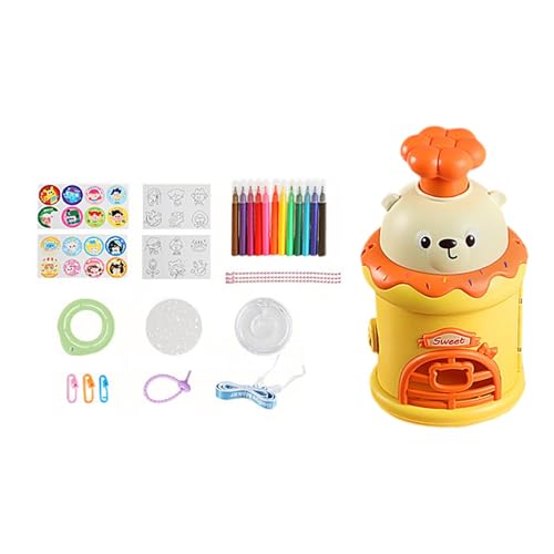 UxicRuya Button Maker Maschine, Punch Press Maschine, DIY Kit, Heavy Duty Button Press Zubehör, Button Maker, Gelb von UxicRuya