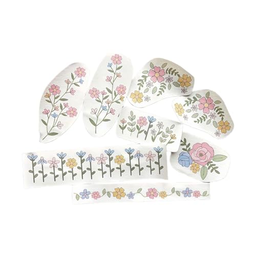 UxicRuya Pack Stickvliese mit Blumenmotiv, Einfach zu Verwenden, Wasserlöslich, für Anfänger von UxicRuya