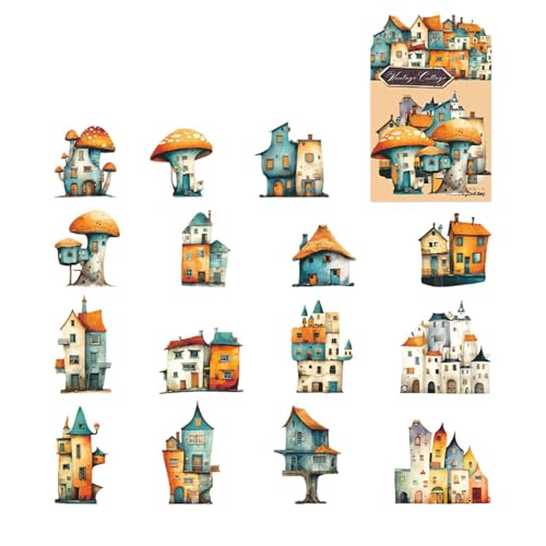 UxicRuya Packung mit 15 Dekorativen Kartonaufklebern für Scrapbooking, Planer, Geschenkverpackungen, Style B UxicRuya Packung mit 15 Dekorativen Kartonaufklebern für Scrapbooking, Planer, Geschenkverpackungen, Style B von UxicRuya