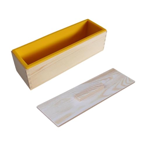 UxicRuya Rechteckige Silikonseifenform mit Holzbox, Gelb UxicRuya Rechteckige Silikonseifenform mit Holzbox, Gelb von UxicRuya