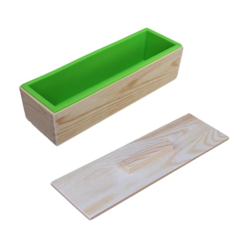 UxicRuya Rechteckige Silikonseifenform mit Holzbox, Grün UxicRuya Rechteckige Silikonseifenform mit Holzbox, Grün von UxicRuya