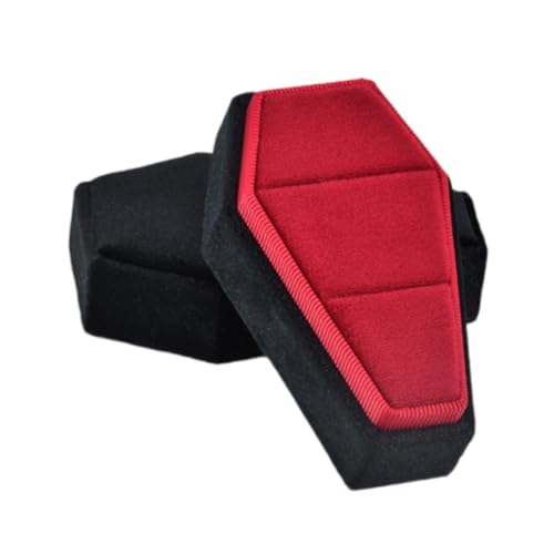UxicRuya Sargförmige Schmuckschatulle, Schmuck Organizer für Frauen, Kreative Schreibtisch Schmuckschatulle mit Deckel, Halloween Dekoration für, Ringbox Schwarz Rot UxicRuya Sargförmige Schmuckschatulle, Schmuck Organizer für Frauen, Kreative Schreibtisch Schmuckschatulle mit Deckel, Halloween Dekoration für, Ringbox Schwarz Rot von UxicRuya