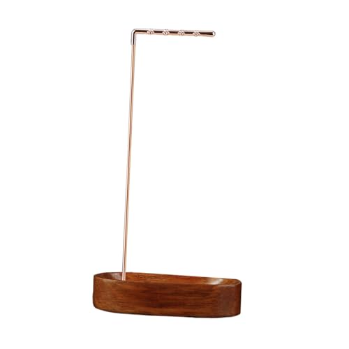 UxicRuya Windspielhalter Aus Holz, Multifunktionaler Kalligraphie Pinselhalter für Anfänger, Rose Gold von UxicRuya